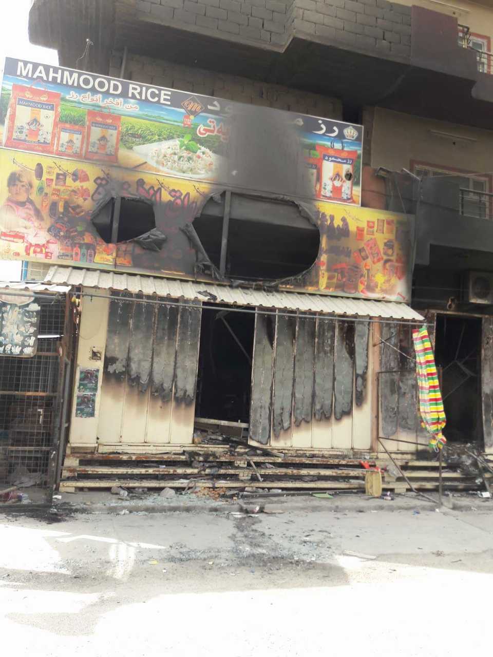 Burned properties in Tuz Khurmatu.